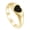 Gold Plated Black, variant on Women Stainless Steel Heart Ring Signet Style White Shell Face Wedding Engagement Statement Pinky Ring Gold Plated White Size 9