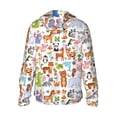 thumbnail image 3 of Sigee Animal Cartoon Style Print UPF50+ Men's Sun Protection Hoodie Shirt SPF UV Shirt Long Sleeve Fishing Outdoor Lightweight, S-3XL, 3 of 9
