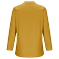 thumbnail image 5 of Bmisegm Loose Button Down Blouse tops Stand Solid Sleeve Collar Long Casual Women Shirt Women's Blouse shirts for women Yellow L, 5 of 5