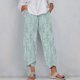 thumbnail image 3 of Pantalones de Mujer Traje Verano Cómodo de Moda Impreso Pantalones Recortados, Pantalones Elásticos Casuales, 3 of 5
