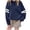 Blue, variant on Kids Colorblock Crew Neck Sweatshirt Boys Girls Loose Long Sleeve Pullover Solid Color Casual Athletic Top for Fall Winter Lazy Weekends(3-14Y)