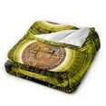 thumbnail image 3 of DouZhe Ultra-Doux Micro Molleton Léger Couverture de Lit en Flanelle, Or Bitcoin Blockchain Cryptocurrency Impression Confortable Chaud Throw Blankets, 50 "x40", 3 of 6