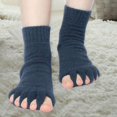 thumbnail image 4 of Yoga Toe Socks Women For Plantar Toe Separator Socks Foot Alignment Socks Yoga Massage Toeless Socks Improves, 4 of 5