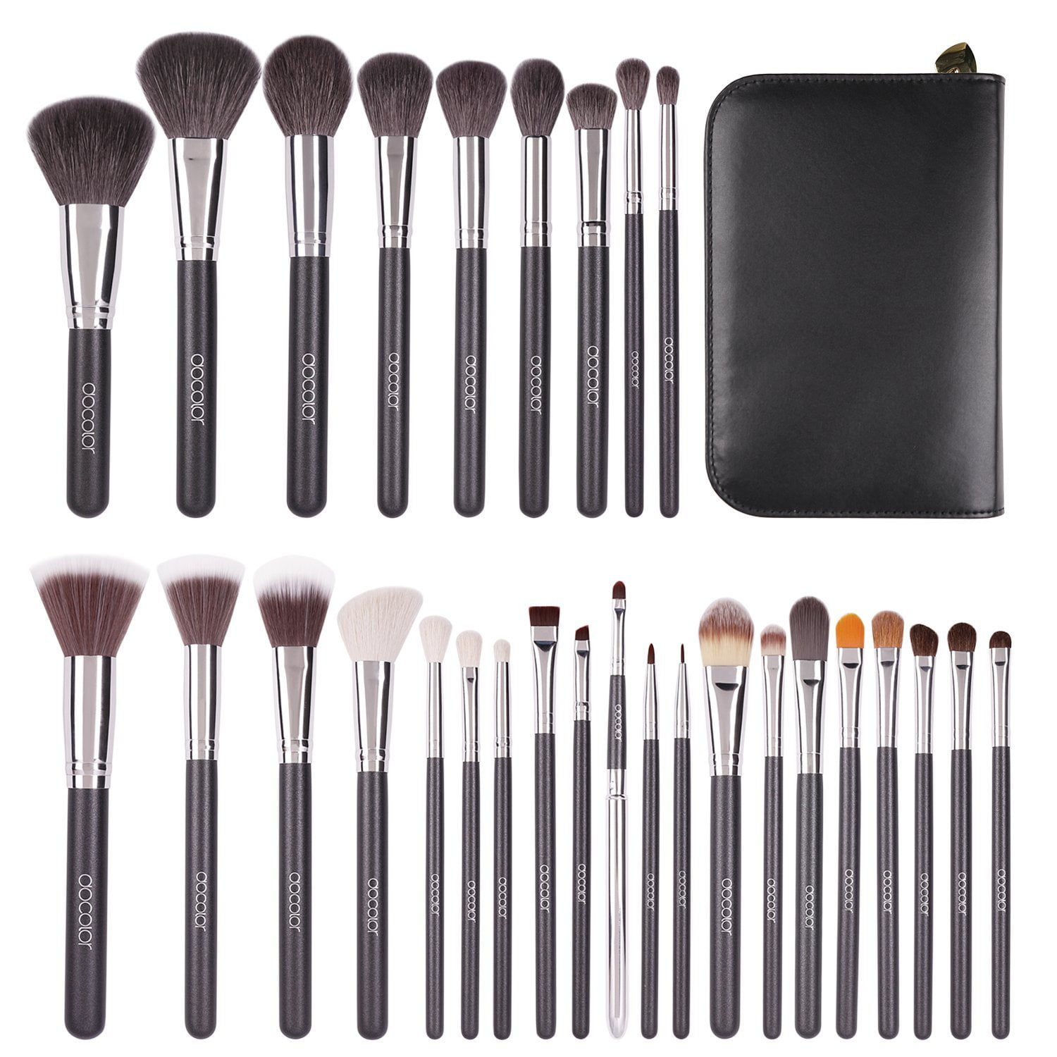 Docolor Makeup Brush Set 29Pcs Professional Brush Set Goat Hair Foundation Eyeshadow Kit with