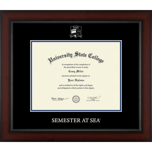 Semester at Sea Certificate Frame, Document Size 11" x 8.5"