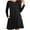 Black, variant on Women's Long Sleeve Casual Dress Burgundy Large Tunic Dress Loose T-Shirt Dress with Pockets