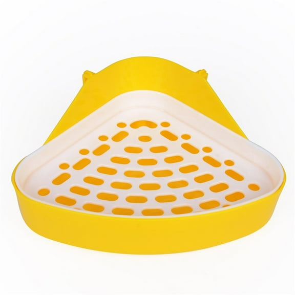 Shldybc Rabbit Toilet, Triangle Potty Trainer Corner Bunny Toilet Guinea Pig Litter Bedding Plastic Box Pet Pan for Rabbit Chinchilla Hamster Ferret Small Animal, Pet Cleaning Supplies