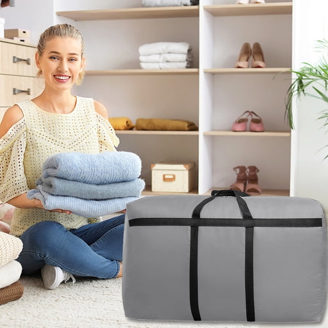 Large Reinforced Fabric Moving Bag Easy To Clean Waterproof For Home Use Clothing And Quilt Storage