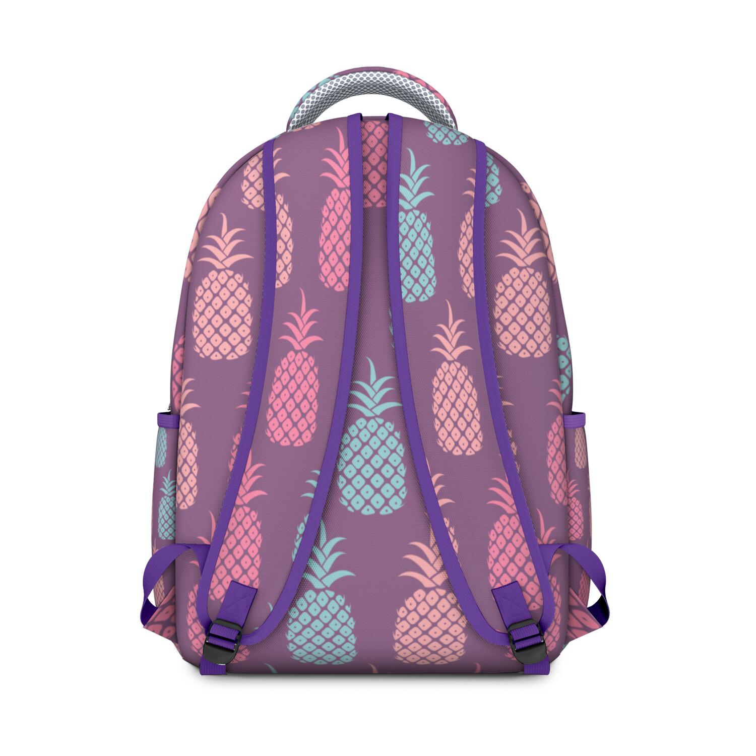 Pineapple Themed Travel Backpack – Stylish & Roomy for School & Weekend Trips, Durable Material, Comfortable Straps, Great Gift for Students