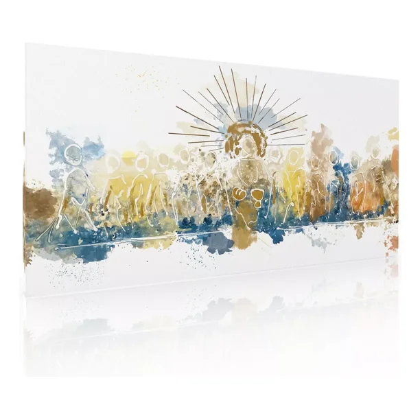 Cuadro Decorativo Moderno Para Comedor Cena Sagrad Abstracta