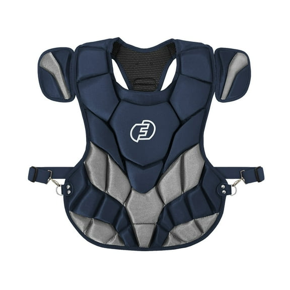 Force3 NOCSAE Certified Baseball Catcher's Chest Protector with Dupont Kevlar Navy | Gray Adult