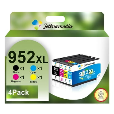 952XL Ink Cartridges Compatible for HP 952XL Ink Cartridges Combo Pack with HP OfficeJet Pro 8710 7740 8720 8715 8702 7720 8740 8725 Printer (Black/Cyan/Yellow/Magenta,4-Pack）