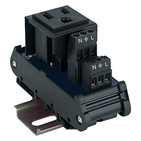 

ASI IMACP01 Single Three Prong Grounded AC Outlet Power Module AC Receptacle Din Rail Mounted Convenience Outlet