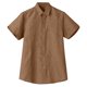 thumbnail image 4 of Men's Spring Summer Casual Solid Color Cotton Loose Lapel Short Sleeve Men's Shirt Men's Tops 3XL, 4 of 4