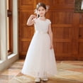 thumbnail image 4 of XEGLSBU Flower Girl Dress 2T-3T Elegant Girls Formal Dress for Recital Pageant Performance Tutu Gown with Skirt and Sash White Size 11-12 Years, 4 of 6
