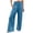 Light Blue, variant on Linen Pants Women Linen High Waist Summer Beach Travel Vacation Wide Leg Sweatpants Women Beige L