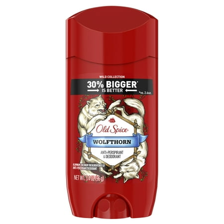 Old Spice Wild Wolfthorn Scent Invisible Solid Antiperspirant and Deodorant for Men, 3.4 oz