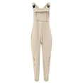 thumbnail image 2 of Gibobby Mono Corto Informal Monos para mujer, baberos y tirantes ajustables con pantalones cálidos de esquí de invierno(Blanco， XXL), 2 of 5