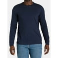 thumbnail image 4 of George Men's & Big Men's Relaxed Fit Cotton Crewneck T-Shirt with Long Sleeves, Size XS-3XL, 4 of 5