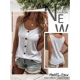 thumbnail image 6 of Nlife Women Scoop Neck Sleeveless Button Up Tank Top, 6 of 6
