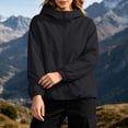 thumbnail image 3 of XUNKUSGA Waterproof Rain Jacket Women Classic Solid Color Zip Up Womens Rain Jacket with Hood Casual Windbreaker Jacket Women with Pockets Outdoor Running,Black,M, 3 of 9