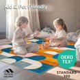 thumbnail image 4 of ODIKA 6'x9' Machine Washable Non-Slip Area Rug, Abstract Geometric Design with Multi Shape Motifs High Traffic Rug, Orange, 249283, 4 of 7