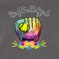 thumbnail image 3 of Wild Bobby, Colorful Softball Girl, Sports, Women Slim Fit Junior Tee, Dark Grey, Small, 3 of 5