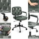 thumbnail image 5 of Silla de Oficina Ergonómica con Respaldo Medio, Apoyabrazos, Tapizado en Cuero PU, Ajustable en Altura, Color Verde, 5 of 7
