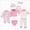 Pink, variant on Quealent 8 Pack Preemie Bodysuit Set Preemie Clothes Cotton Hat Socks Newborn Baby Layette Gift Set for Girls Boys Blue 0-3 Months