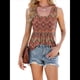 thumbnail image 3 of Camisetas Sin Mangas para Mujer, Holgadas, Informales, de Verano, con Ojales, Cuello Redondo, Básicas, Sin Mangas, A Geometría XL, 3 of 10