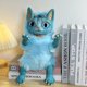 thumbnail image 1 of Muñeco de peluche de látex Ornamental, estatua de gato pavo real egipcio, modelo de fantasía de gama alta, juguetes, regalo de cumpleañoszhangmengyablue+ zhangmengya unisex, 1 of 2