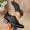 Black, variant on Aueoeo Pointed Toe Shoes for Women Fashion Spring Summer Solid Color Shoes Closed Toe Low Heel Faux Leather Shoes