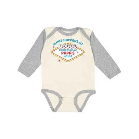 

Inktastic Las Vegas Stays At Papa s Gift Baby Boy or Baby Girl Long Sleeve Bodysuit