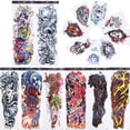 thumbnail image 3 of 8 Hojas de Pegatinas de Tatuajes Temporales de Manga Completa a Prueba de Agua 8 Hojas de Tatuajes Falsos de Medio Brazo para Mujeres Y Hombres ANGGREK Otros, 3 of 8