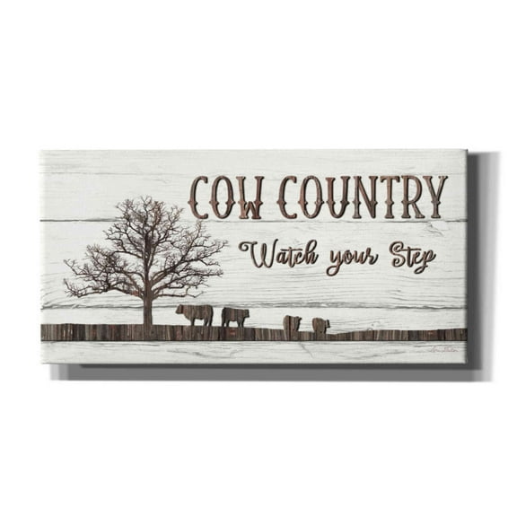 Epic Graffiti 'Cow Country' by Lori Deiter, Canvas Wall Art, 60"x30"