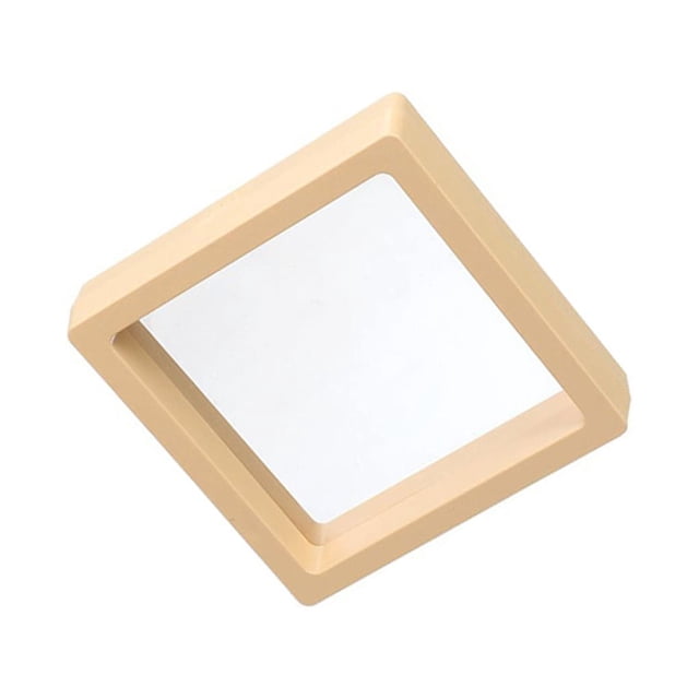 QualitChoice Transparent PE Film Boîte à Bijoux Stockage Coloré Main Multifonctions Bijoux Antipoussière Exposition Vitrine S Jaune 1Set