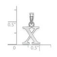 thumbnail image 3 of Diamond2Deal 14K White Gold Block Letter X Initial Pendant for Women, 3 of 6