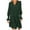 Army Green1, variant on Diufon Womens Casual Dresses V Neck Puff Flare Long Sleeve Dress Fall Baggy Pleated Midi Dress
