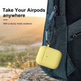 thumbnail image 4 of Estuche para AirPods, funda protectora completa de silicona para accesorios de AirPods, compatible con el estuche de carga inalámbrico y con cable de Apple AirPods 2 (LED frontal visible),, 4 of 7