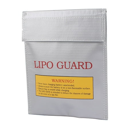 Lipo Battery Fireproof Bag Storage Safe Charging Holder 18cm x 23cm Silver
