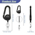 thumbnail image 2 of Retractable Badge Holder, Lightweight Plastic Badge Reel Retractable Card Holder with Key Ring Backing Belt Clip, 2 of 4