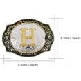 thumbnail image 4 of Western Belt Buckle Initial Letters ABCDMRJ to Z Cowboy Rodeo Small Gold Belt Buckles for Men Women, 4 of 7