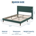 thumbnail image 3 of Queen Size Bed Frame , Modern Platform Bed with  Headboard ,Wooden Slats Support, No Box Spring Needed & Noise Free, Easy Assembly, 3 of 7