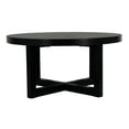 thumbnail image 5 of "East at Main Modern Round X-Frame Coffee Table, 36"" Diameter, Solid Wood, Black", 5 of 8