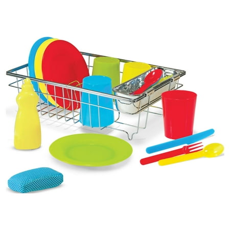 Melissa & Doug Let's Play House! Wash & Dry Dish Set