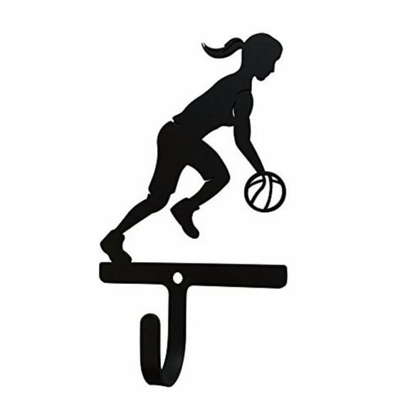 5.75 Inch Basketball Woman or Girl Wall Hook Small