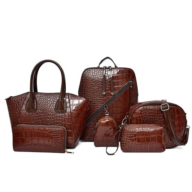 Pikadingnis Women's Crocodile Pattern Handbag