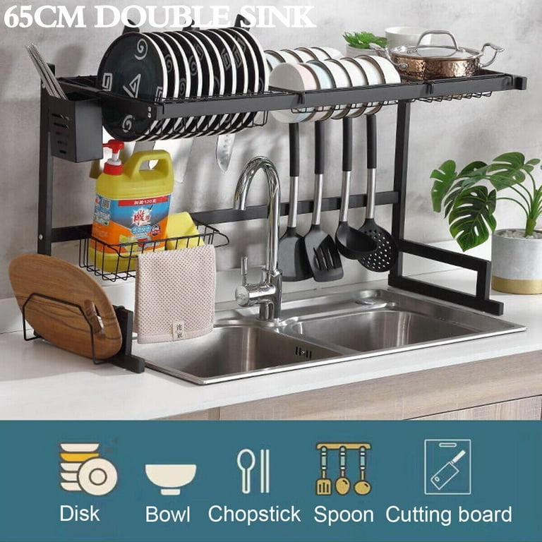 Heavy-Duty, Multi-Function Dish Drainer With Cover 