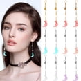 thumbnail image 4 of QIQUWOHUL 1 Pair Earrings For Women's Daily Date Beach Alloy Drop Fashion Moon & Star Earrings Moon Man On The Moon Phases Earrings, 4 of 6