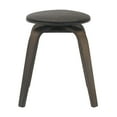 thumbnail image 5 of LeisureMod Dining Stool Upholstered in Leather with Poplar Frame in Stained Finish and 360 Degree Swivel for Modern Home and Kitchen Pelya Collection in Brown, 5 of 8